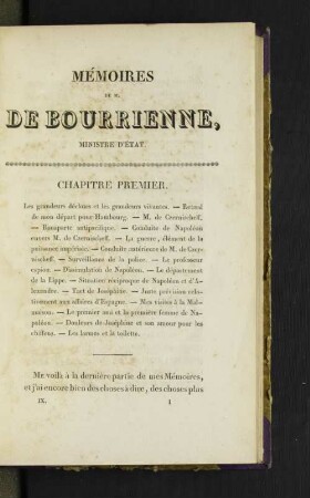 Mémoires de M. de Bourrienne, Ministre d'État