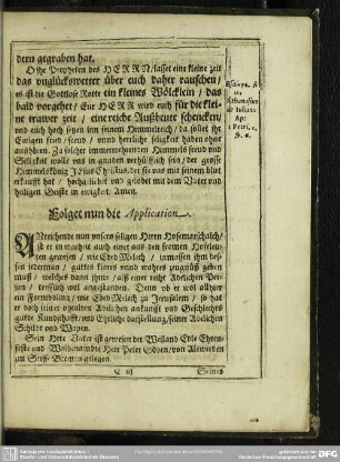 Lebenslauf : Folget nun die Application