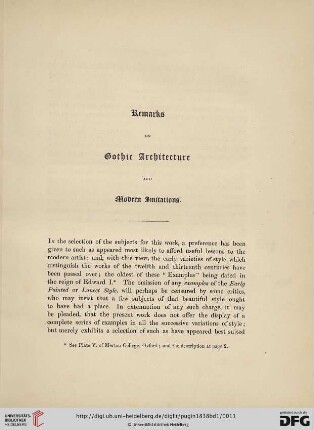 Remarks on Gothic architecture and modern imitations