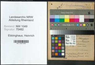 Entnazifizierung Heinrich Ebbinghaus , geb. 17.05.1892 (Metzgermeister)