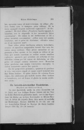 Ein lateinisch=niederdeutsches Vocabularium.