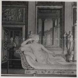 Rom, Piazzale Scipione Borghese, Galleria Borghese, Marmorskulptur Pauline Borghese (geb. Bonaparte)