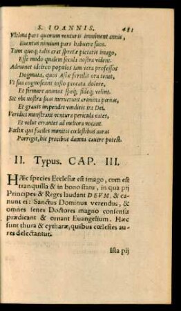 II. Typus. Cap. III.