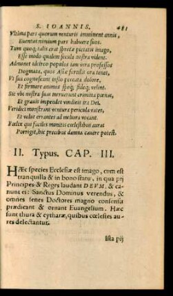 II. Typus. Cap. III.