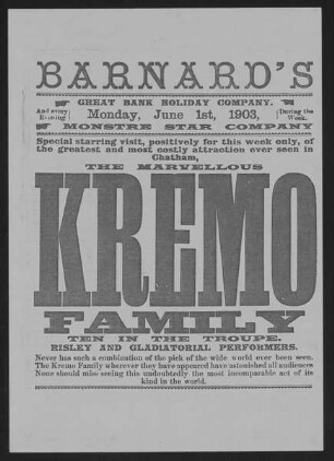 Kremo Family, Chatham, 1903