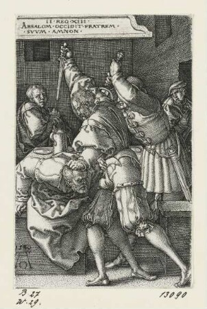 Diener Absaloms töten Amnon, Blatt 6 der Folge "Geschichte von Amnon und Tamar"