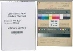 Entnazifizierung Bernhard Unterberg , geb. 08.08.1904 (Rangierfuehrer)