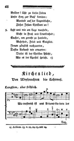 Kirchenlied, Von Weyhnachten bis Lichtmeß.