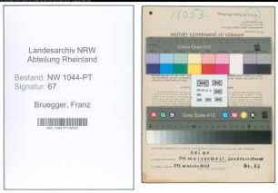 Entnazifizierung Franz Bruegger , geb. 04.02.1885 (Postschaffner)