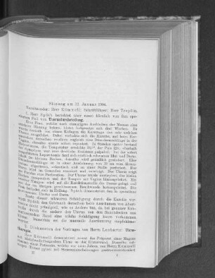 Sitzung am 12. Januar 1904.