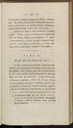 Pars III. (Progr. paschale Helmstad. 1781.)