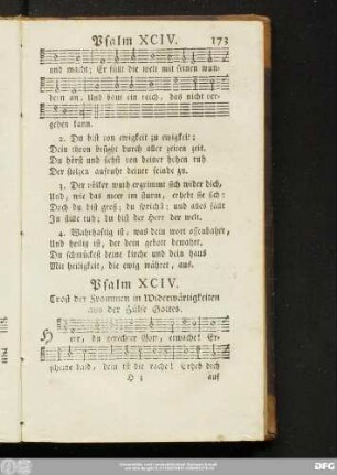 Psalm XCIV. Trost der Frommen in Widerwärtigkeiten aus der Hülfe Gottes.