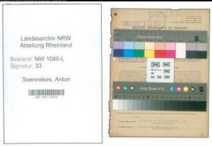 Entnazifizierung Anton Soennekes , geb. 09.09.1889 (Gastwirt)