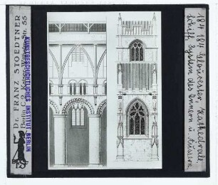Gloucester, Kathedrale : System des Innern und Äussern (Zeichnungen)