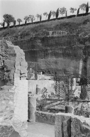 Blick auf die Überreste der antiken Stadt Herculaneum