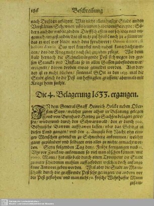 Die 4. Belagerung 1633. ergangen