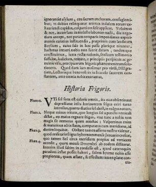 Historia Frigoris.