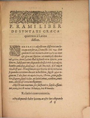 Liber de Syntaxi graeca quatenus a latina differt.