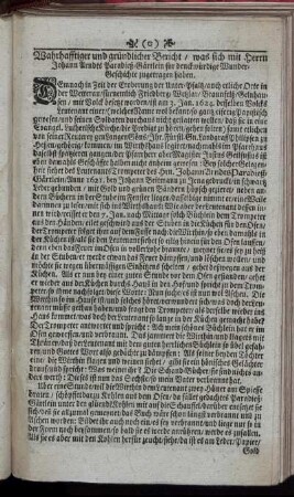 Wahrhafftiger und gründlicher Bericht, was sich mit Herrn Johann Arndts Paradieß-Gärtlein für denckwürdige Wunder-Geschichte zugetragen haben