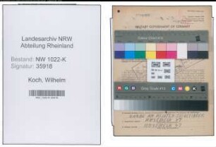 Entnazifizierung Wilhelm Koch , geb. 18.07.1921 (Tischler)