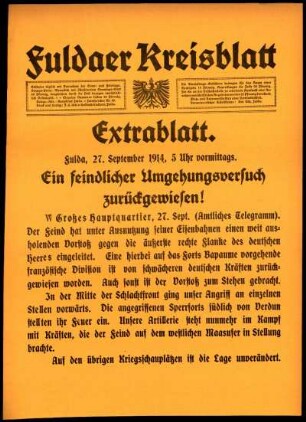 Ausgabe vom Sonntag, den 27. September 1914.