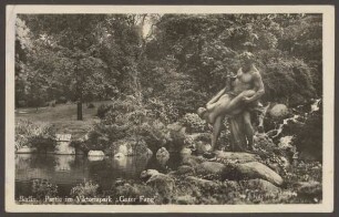 Ansichtskarte Statue „Guter Fang“, Viktoriapark [2/2]