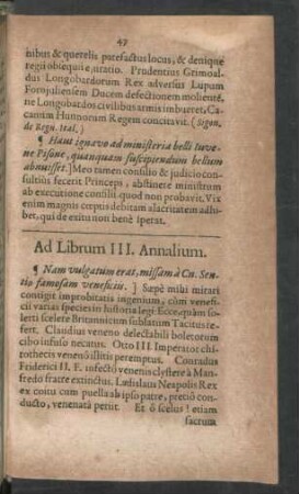 Ad librum III. Annalium.