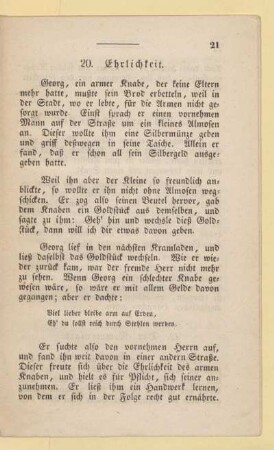 20. Ehrlichkeit