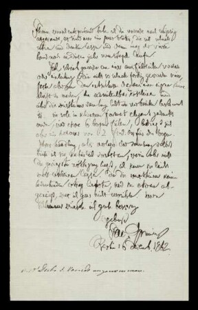 Brief von Jacob Grimm an Dieterichsche Buchhandlung, Göttingen