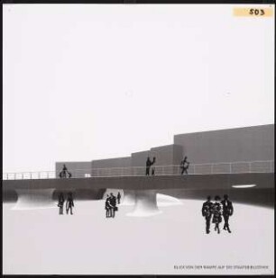 Unterquerung der Potsdamer Straße, Berlin Schinkelwettbewerb 2002: Perspektivische Ansicht (Modellsimulation)