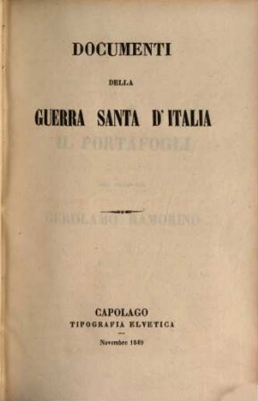Documenti della guerra santa d'Italia. 5