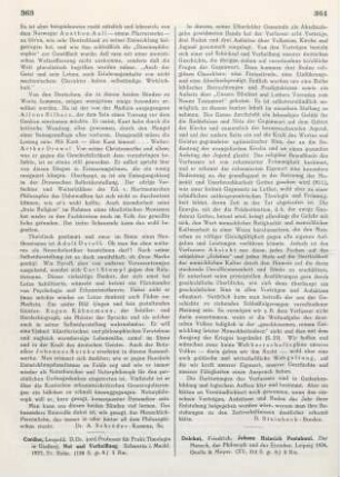 364-365 [Rezension] Delekat, Friedrich, Johann Heinrich Pestalozzi