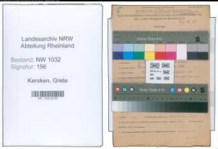 Entnazifizierung Grete Kersken , geb. 25.08.1906 ()