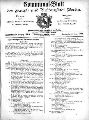 1881,5: No. 5, 30 . Januar 1881