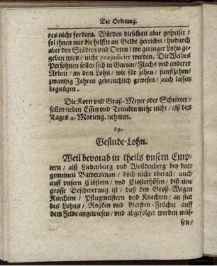 29. Gesinde-Lohn