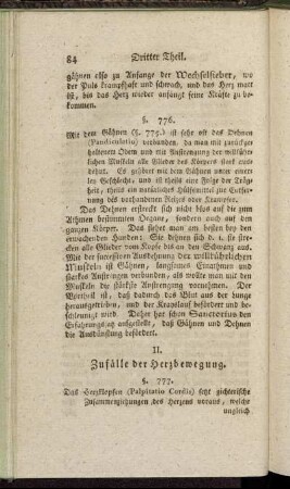 II. Zufälle der Herzbewegung