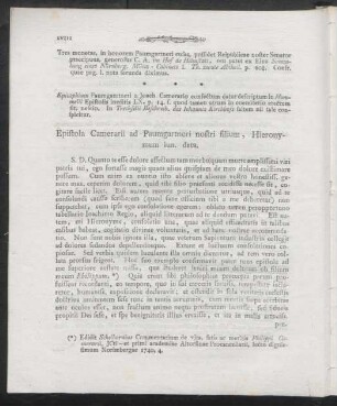 Epistola Camerarii ad Paumgartneri nostri filium, Hieronymum iun. data