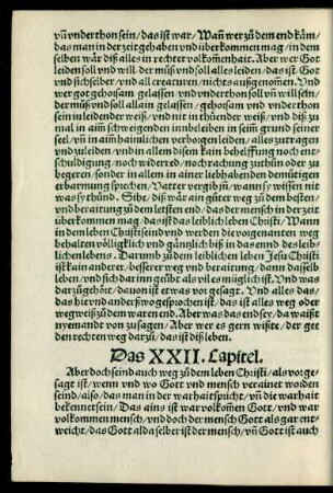 Das XXII. Capitel.