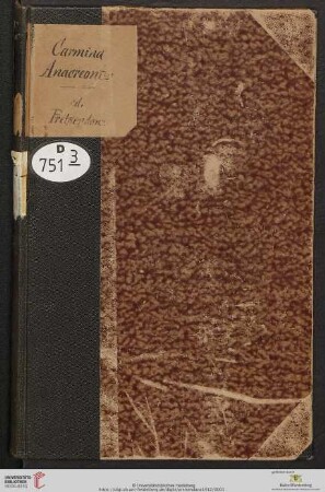 Carmina Anacreontea e Bybl. Nat. Par. Cod. Gr. Svppl. 384