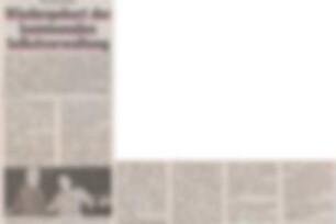 Wiedergeburt der kommunalen Selbstverwaltung