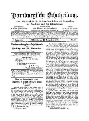 Über die Notwendigkeit einer Erziehung in deutsch-völkischem Sinne : (Fortsetzung)