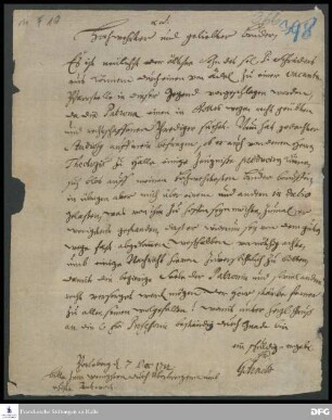 Brief von Gottfried Arnold an August Hermann Francke.