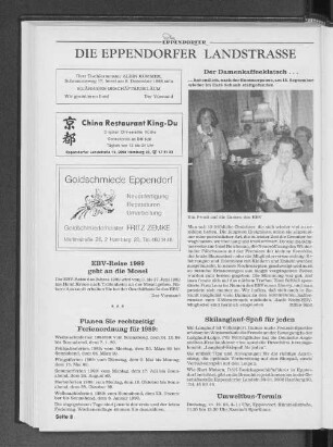 Planen Sie rechtzeitig! Ferienordnung für 1989: