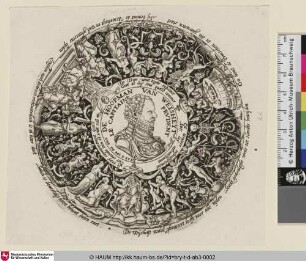 De hoopman van weisheyt, le capitaine prudent [Ornamentmedaillon mit der Personifikation der Vorsicht; (William I of Orange)]
