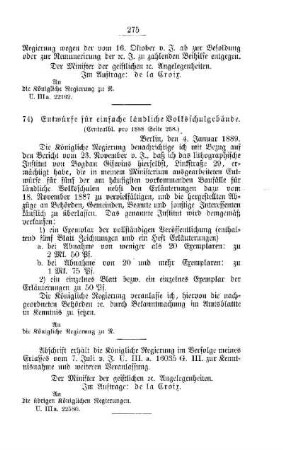 Entwürfe für einfache ländliche Volksschulgebäude : [V. Volksschulen]