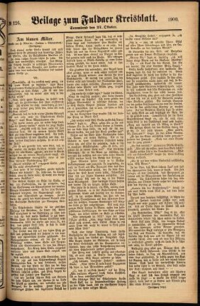 Zweite Ausgabe vom Samstag, den 27. Oktober 1900.