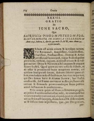 XXXVII. Oratio De Igne Sacro [...]