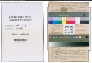 Entnazifizierung Wilhelm Mertz , geb. 27.09.1916 (Dolmetscher)
