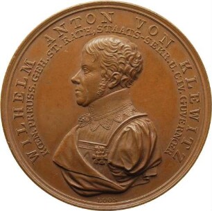 Wilhelm Anton von Klewitz - Widmungsmedaille der preußischen Provinz Sachsen