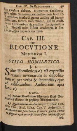 Cap. III. De Elocutione